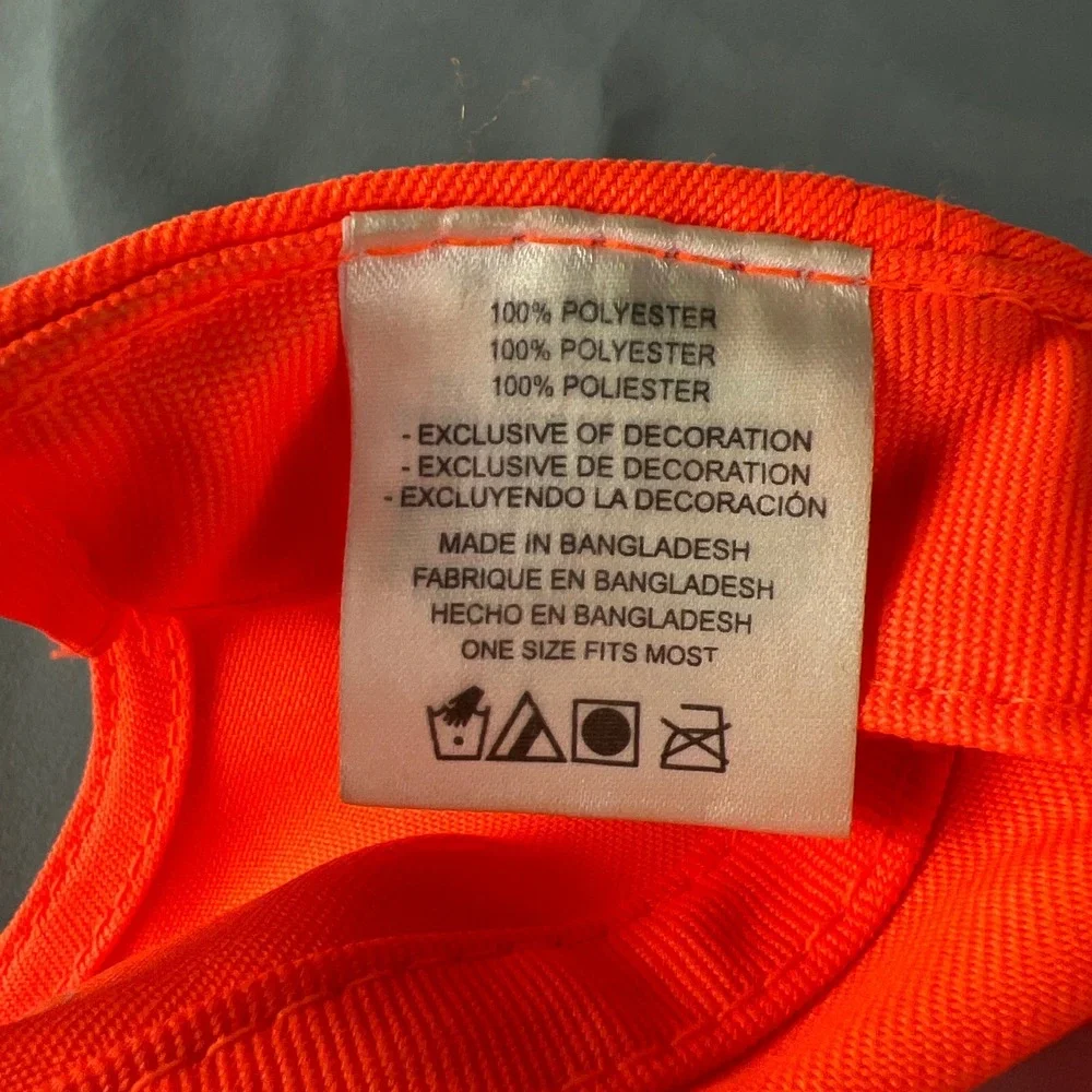 RedHead Baseball Cap Mens One Size Blaze Orange Snapback Adjustable Outdoor